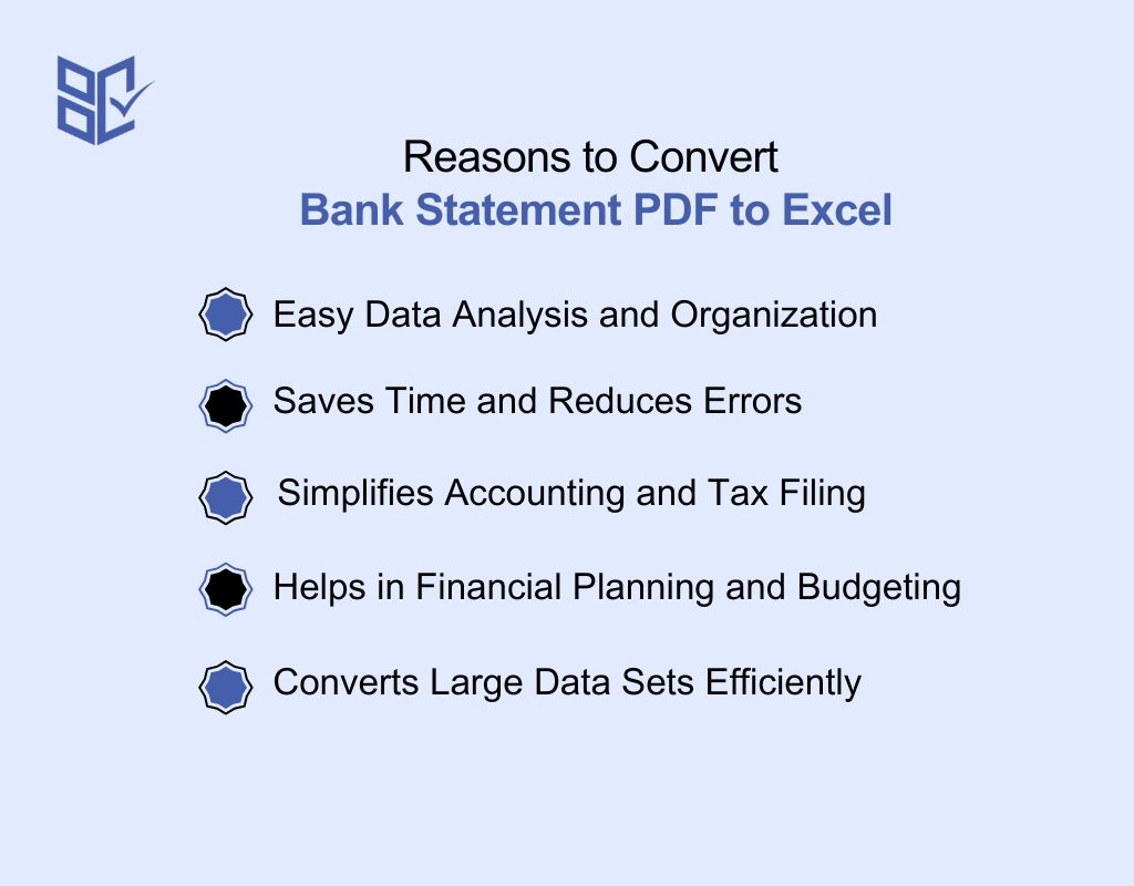 Reasons to Convert Bank Statement PDF to Excel